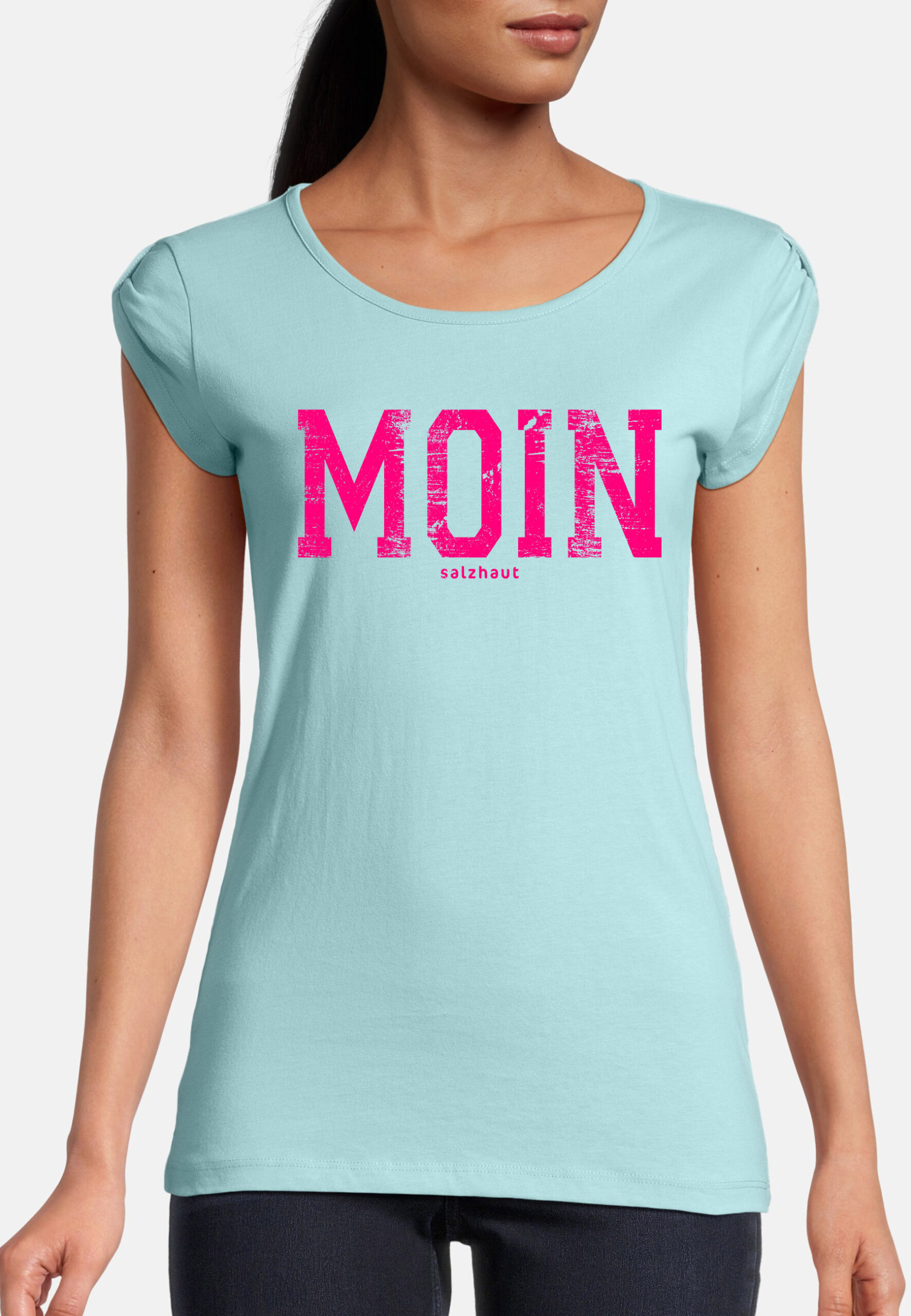 BIIKE - Moin Aqua-Neon Pink Nahaufnahme mit Model