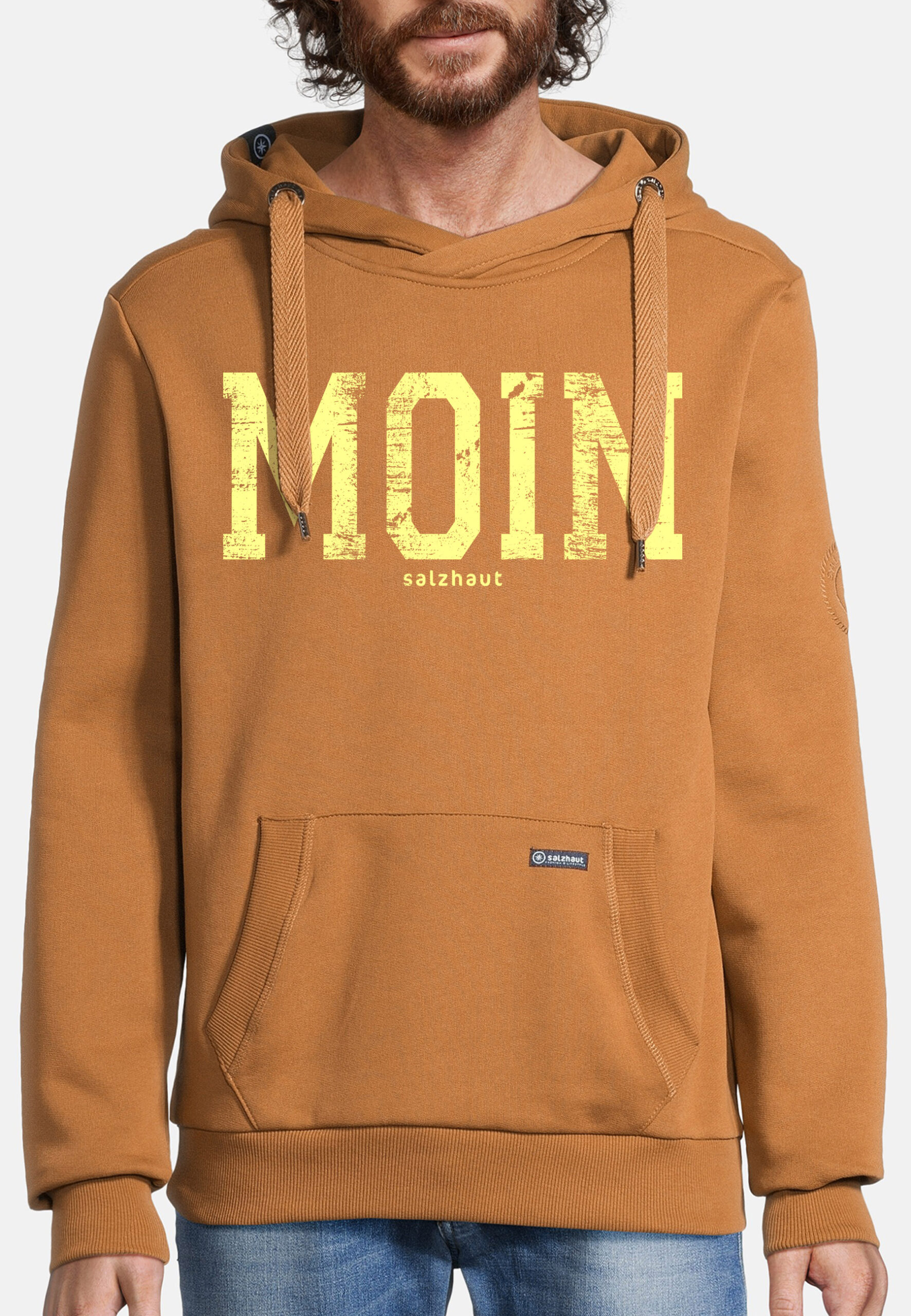 HEFF - MOIN Hazelnut-Neon Yellow Nahaufnahme mit Model