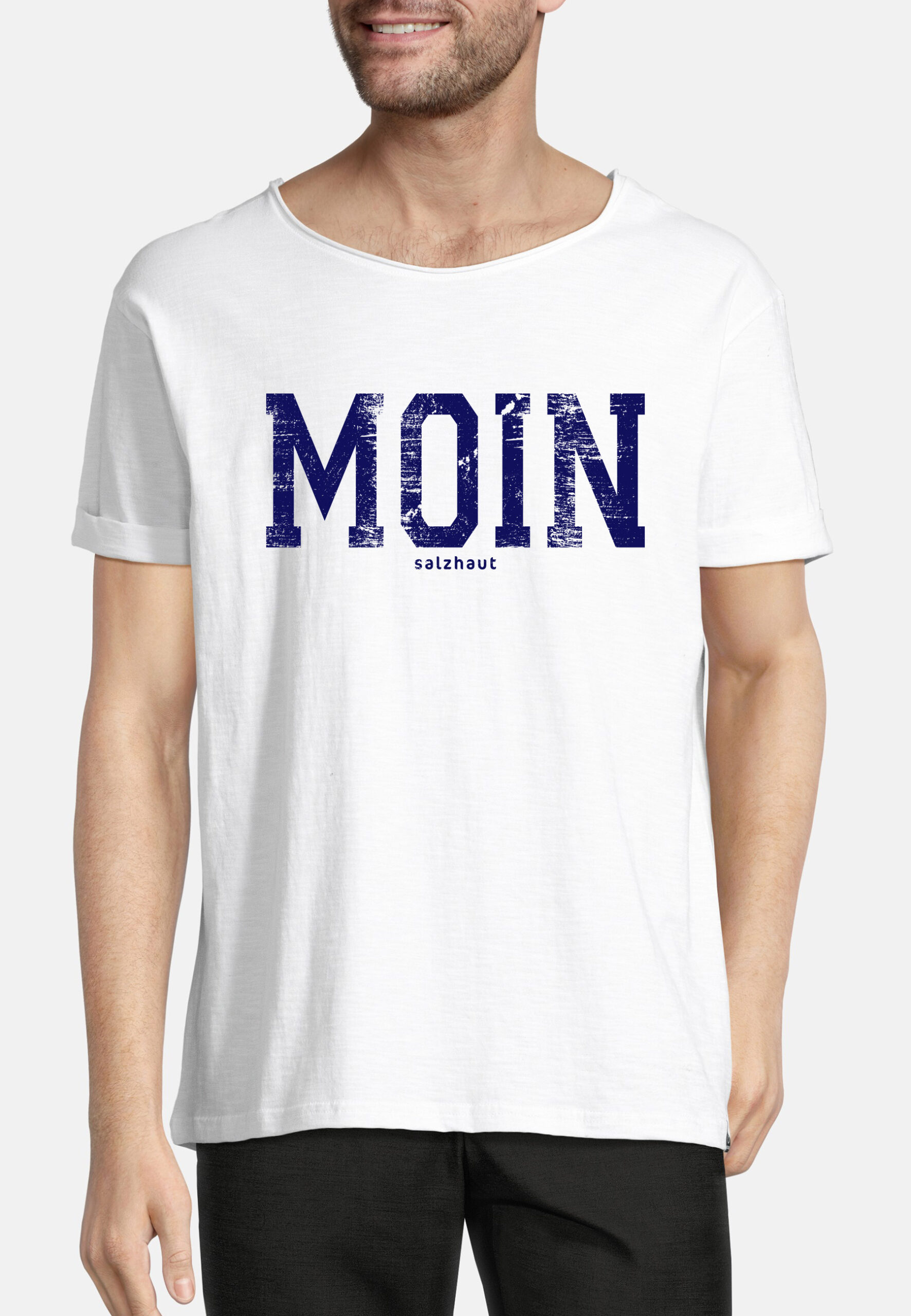 KIMM - Moin White-Navy Nahaufnahme mit Model