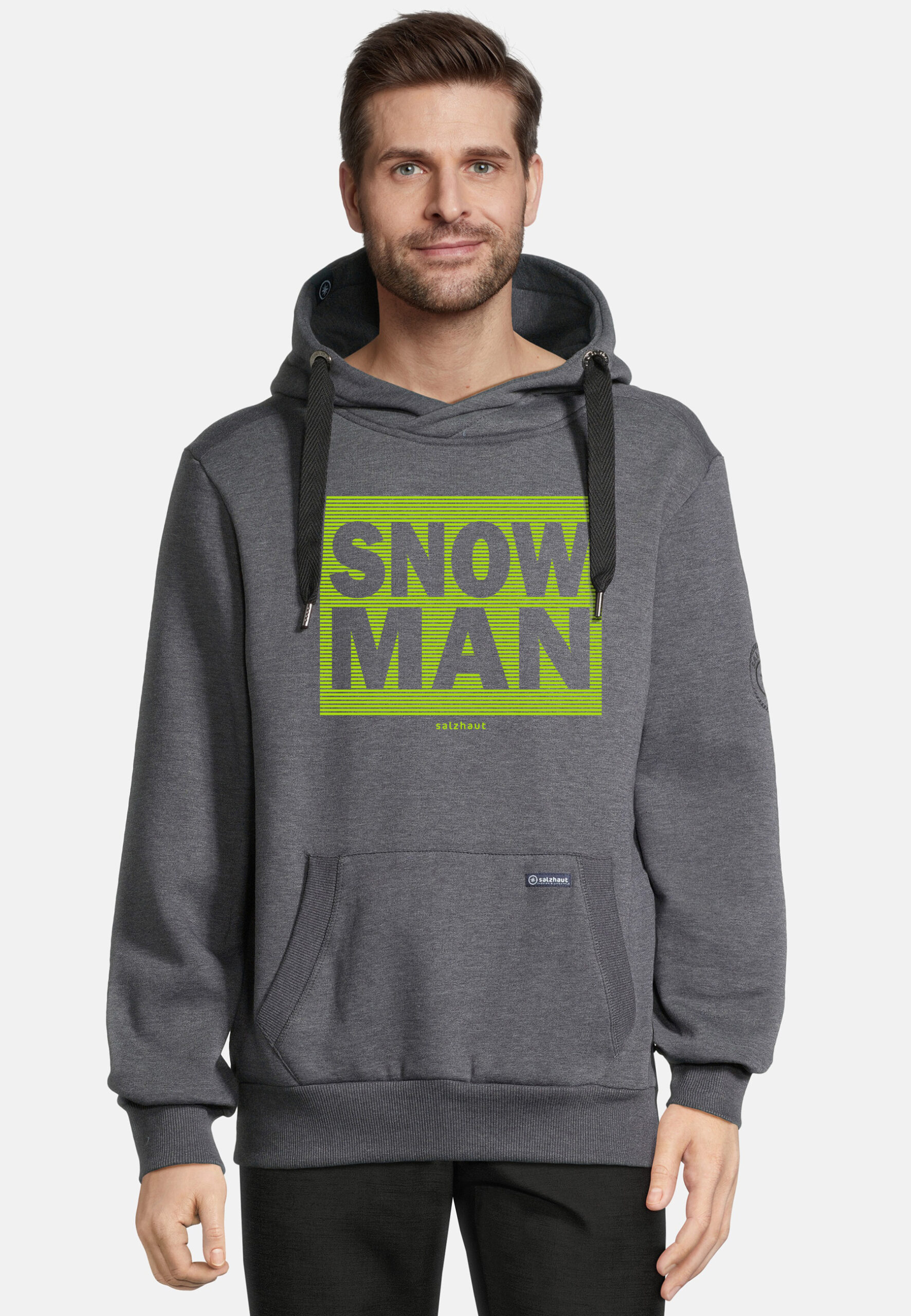 HEFF Snowman Anthra-Lime Green Frontalansicht mit Model