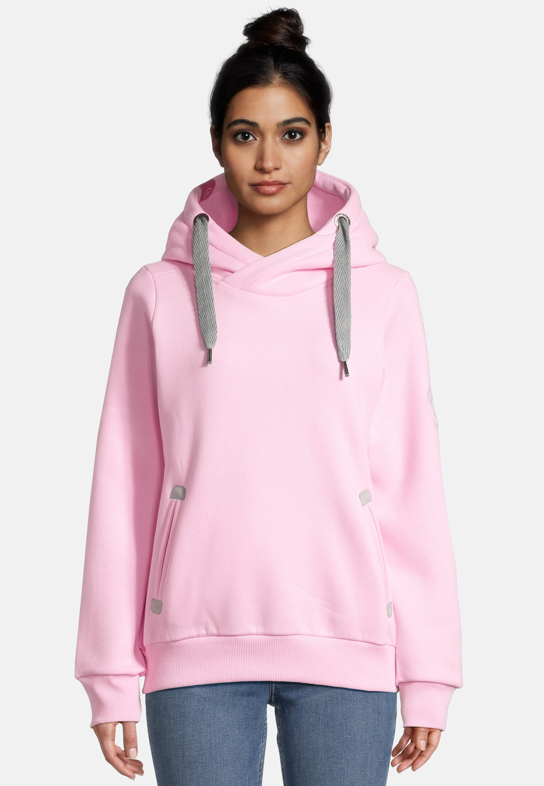 Sünn - Hoodie Rosé Frontalansicht mit Model